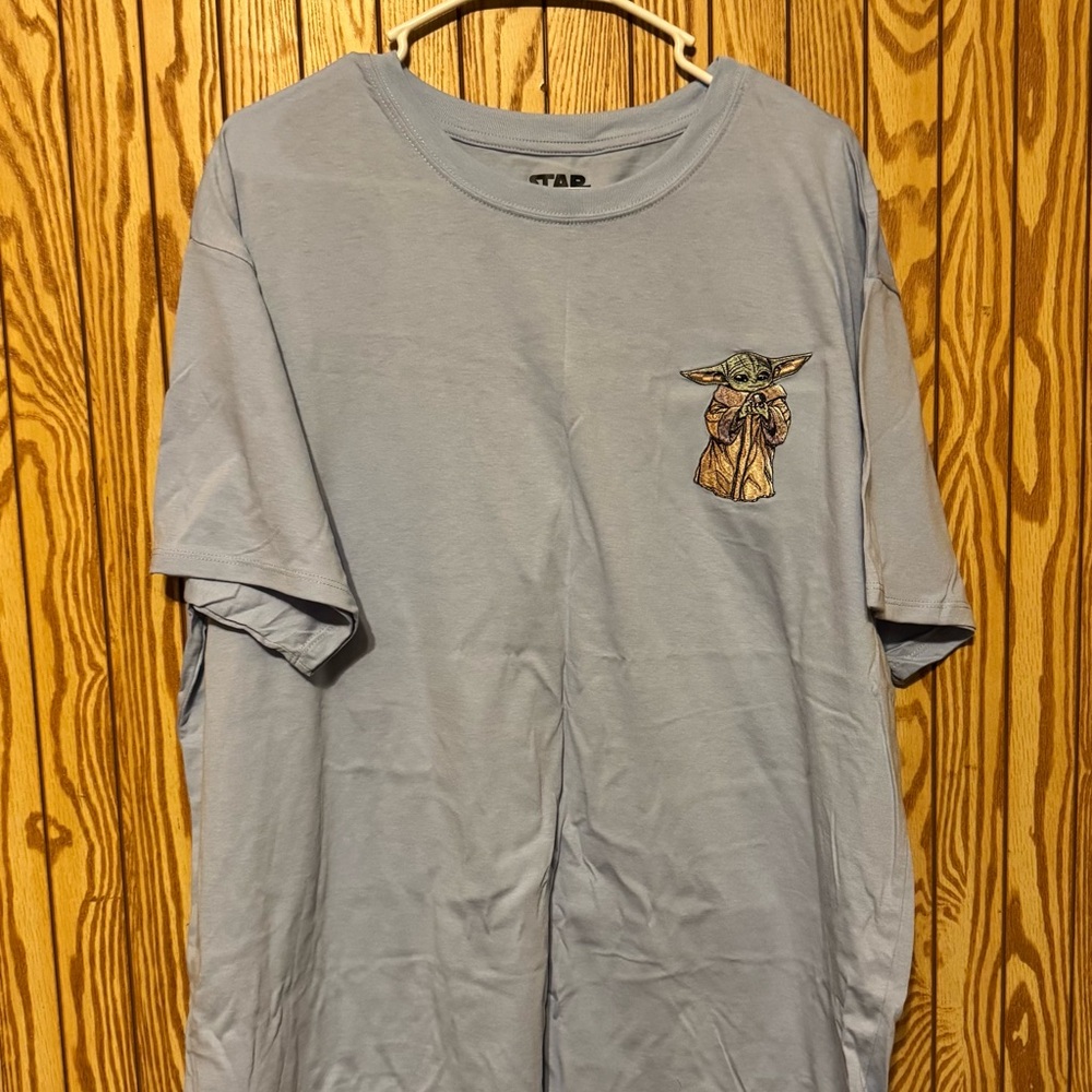 Star Wars Light Blue Baby Yoda Tee